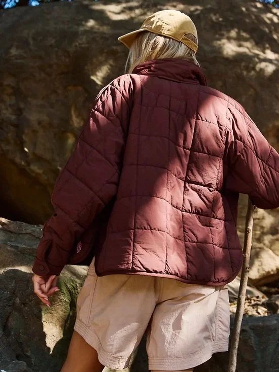 Pippa Packable Puffer Jacket in Bitter Chocolate - Picture 4 of 8